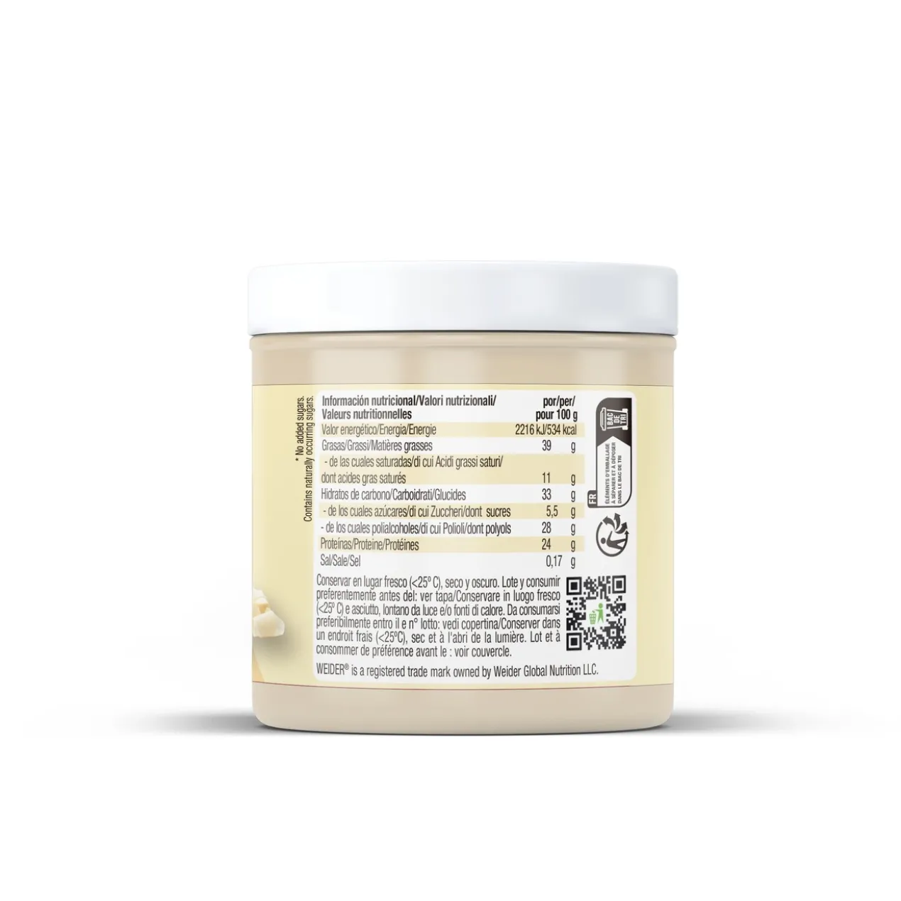 Pâte à tartiner protéinée Whey Protein Choco White