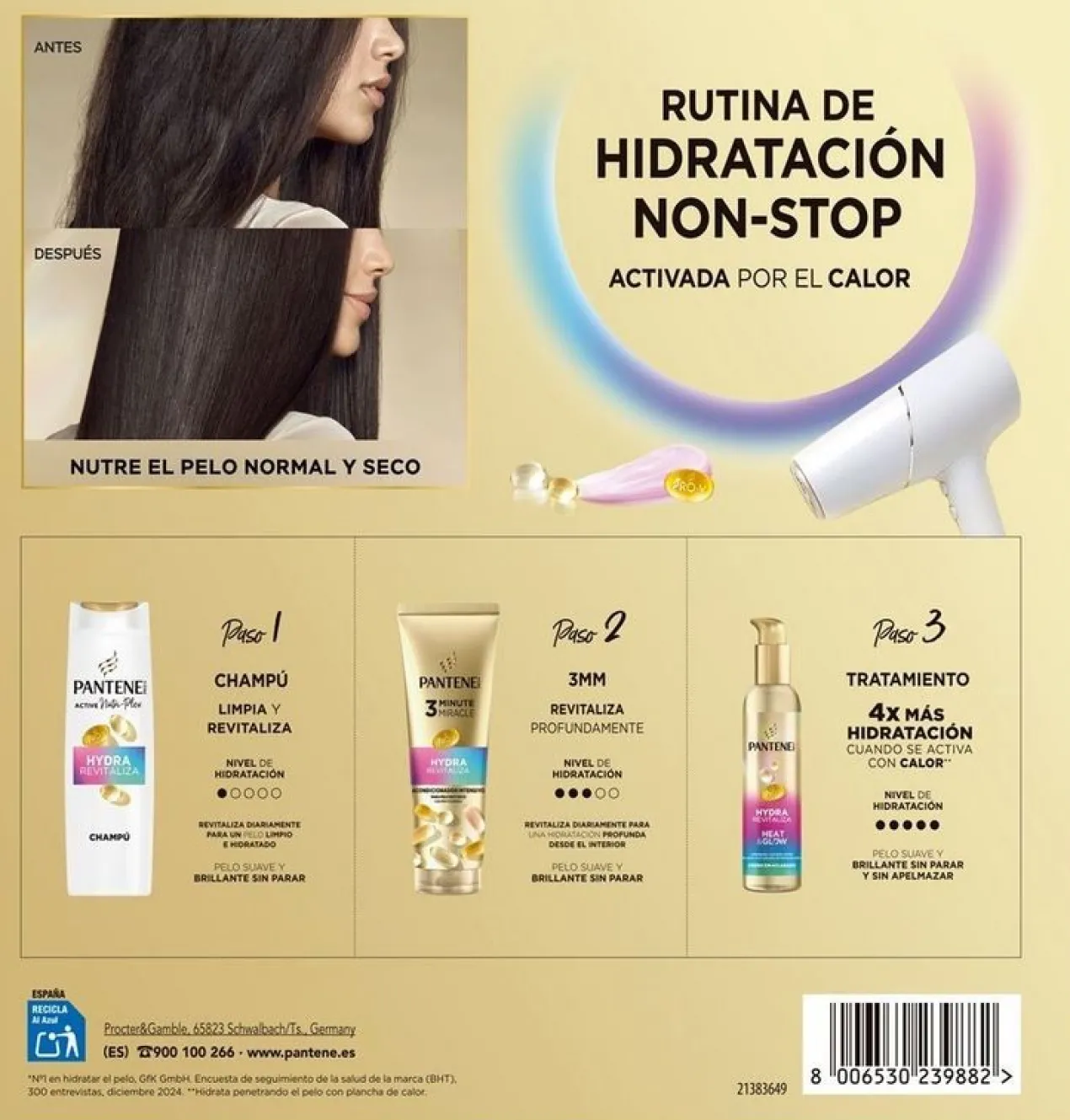Routine Hydratation Non-Stop Nº1 pour cheveux secs
