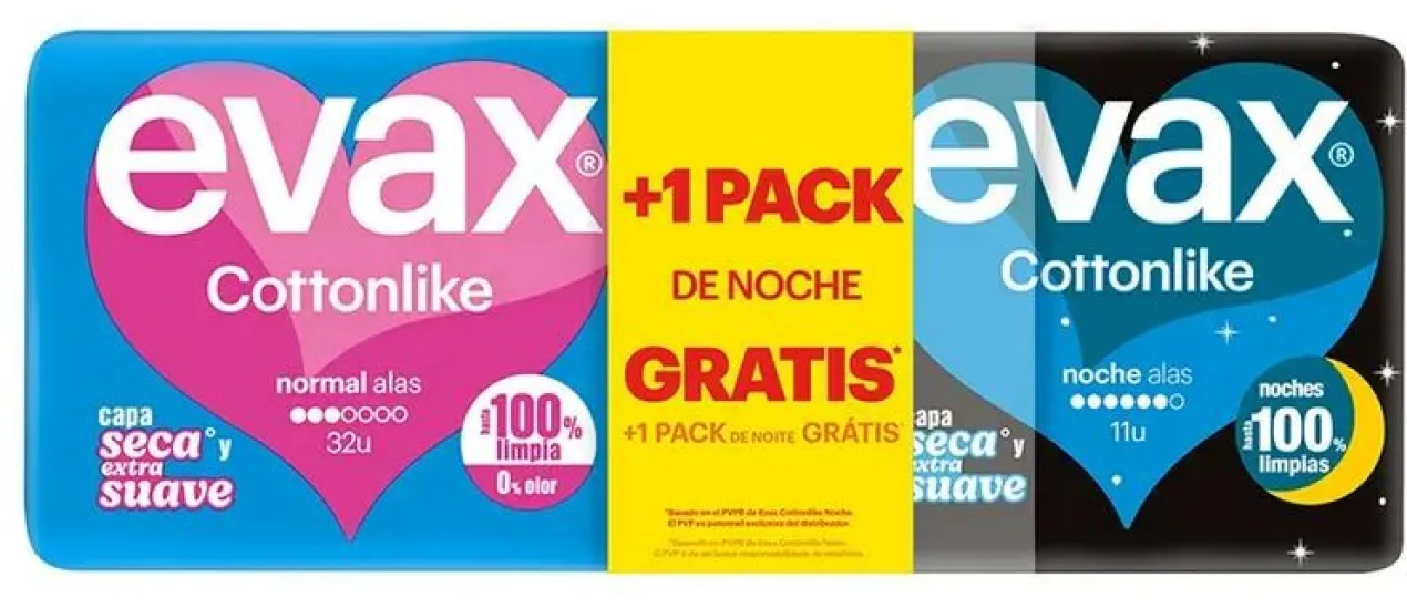 Serviettes Cottonlike Normal avec Ailettes + Nuit avec Ailettes Pack