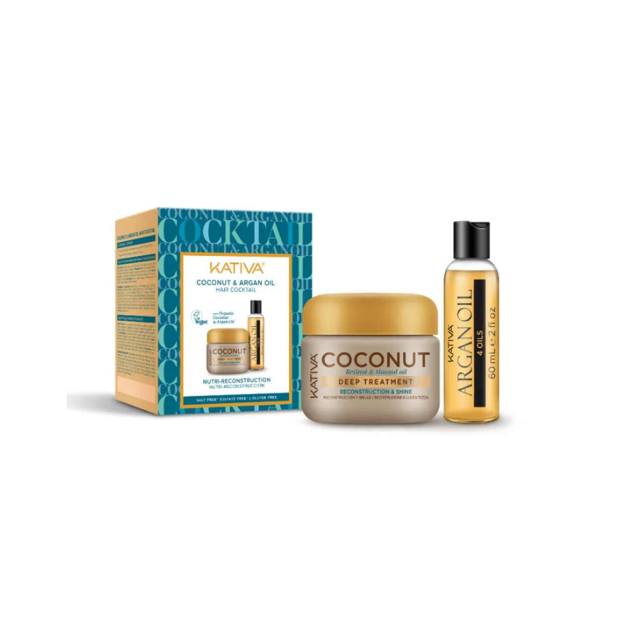 Set Coconut & Argan Oil Hair Cocktail Nutri-Reconstruction