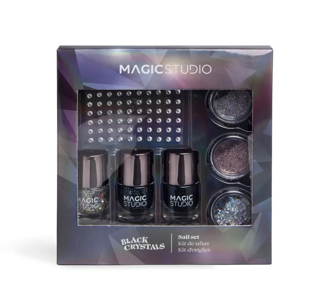 Set Complet Ongles Black Crystals