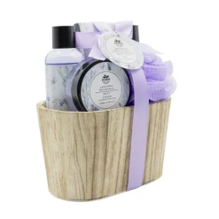 Set de Bain Cube en Bois Lavender Botanique