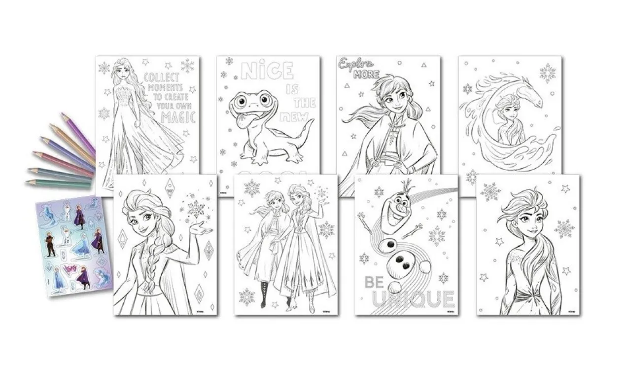 Set de Coloriage avec Stickers Frozen