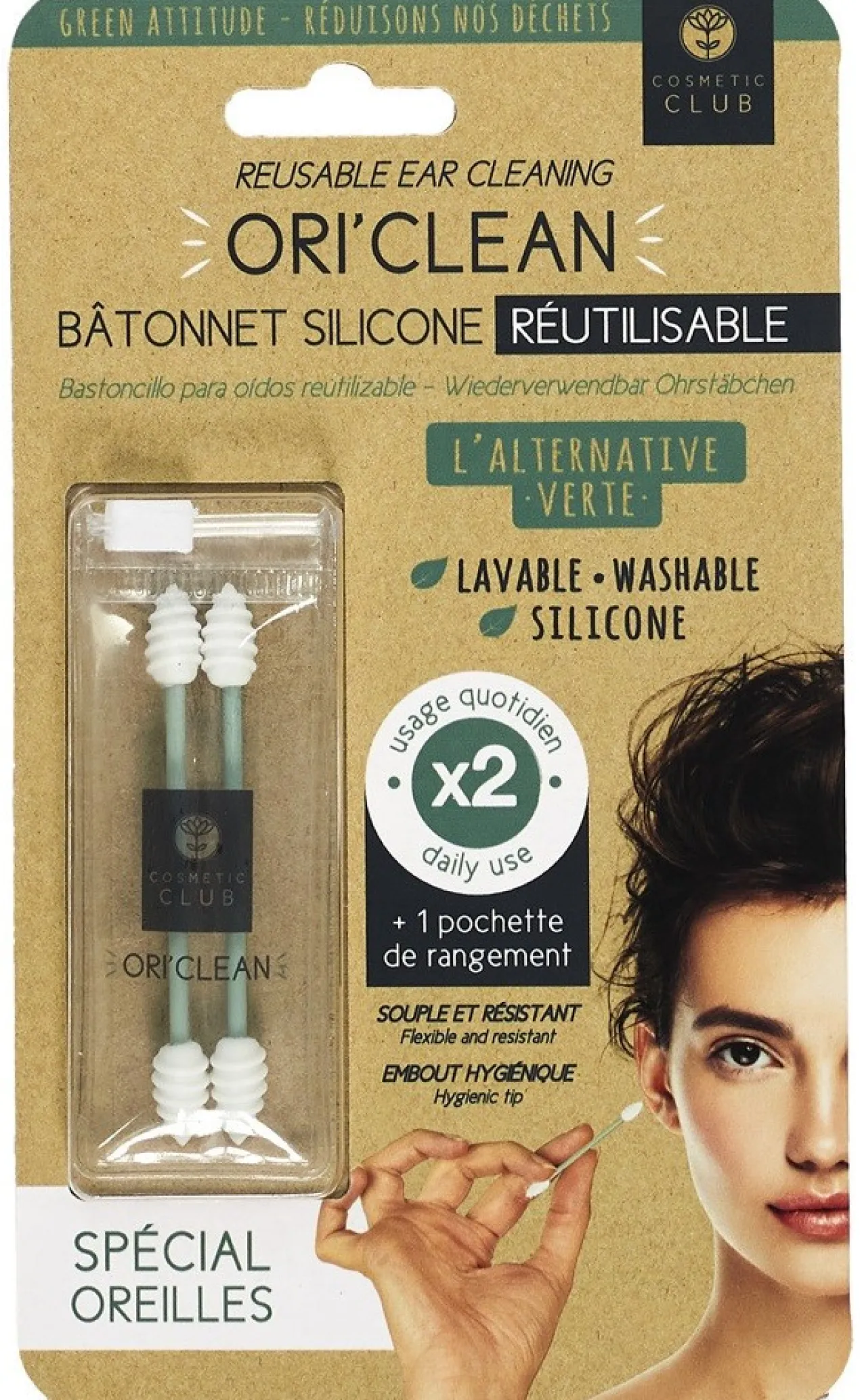 Set de 2 Coton-Tiges Réutilisables