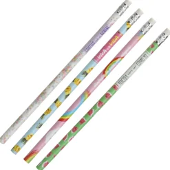 Set de 4 Crayons avec Gomme et Messages