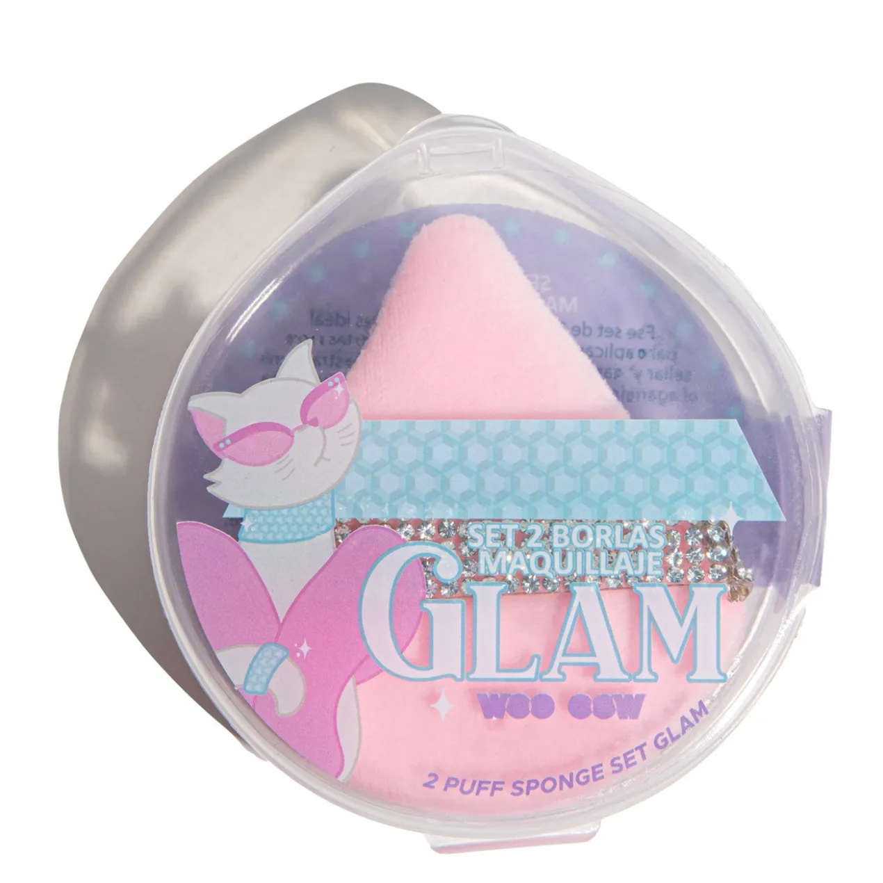 Set de 2 Houppettes de Maquillage Glam