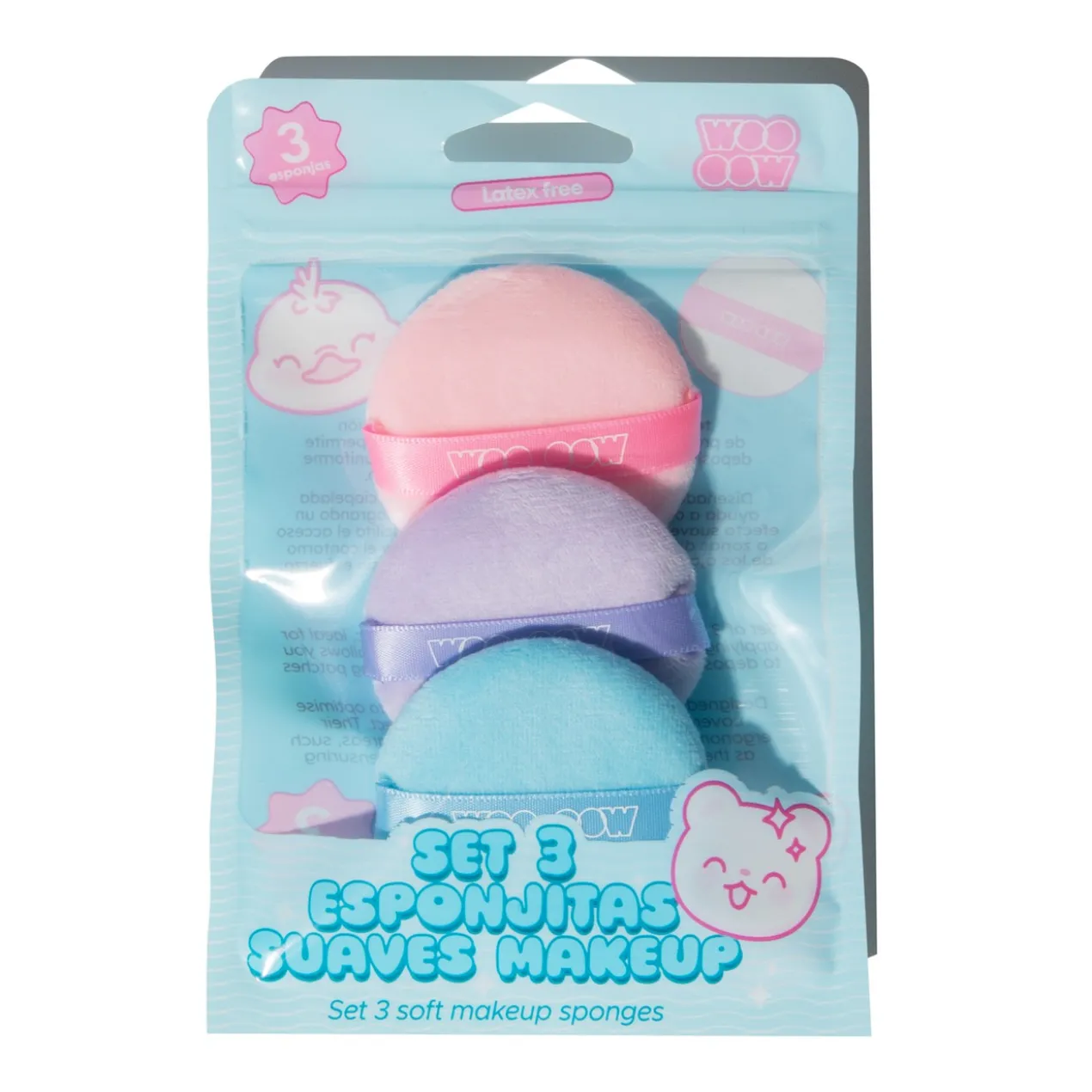 Set de 3 houppettes douces Make Up