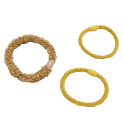 Set de 3 élastiques Fluffy jaunes