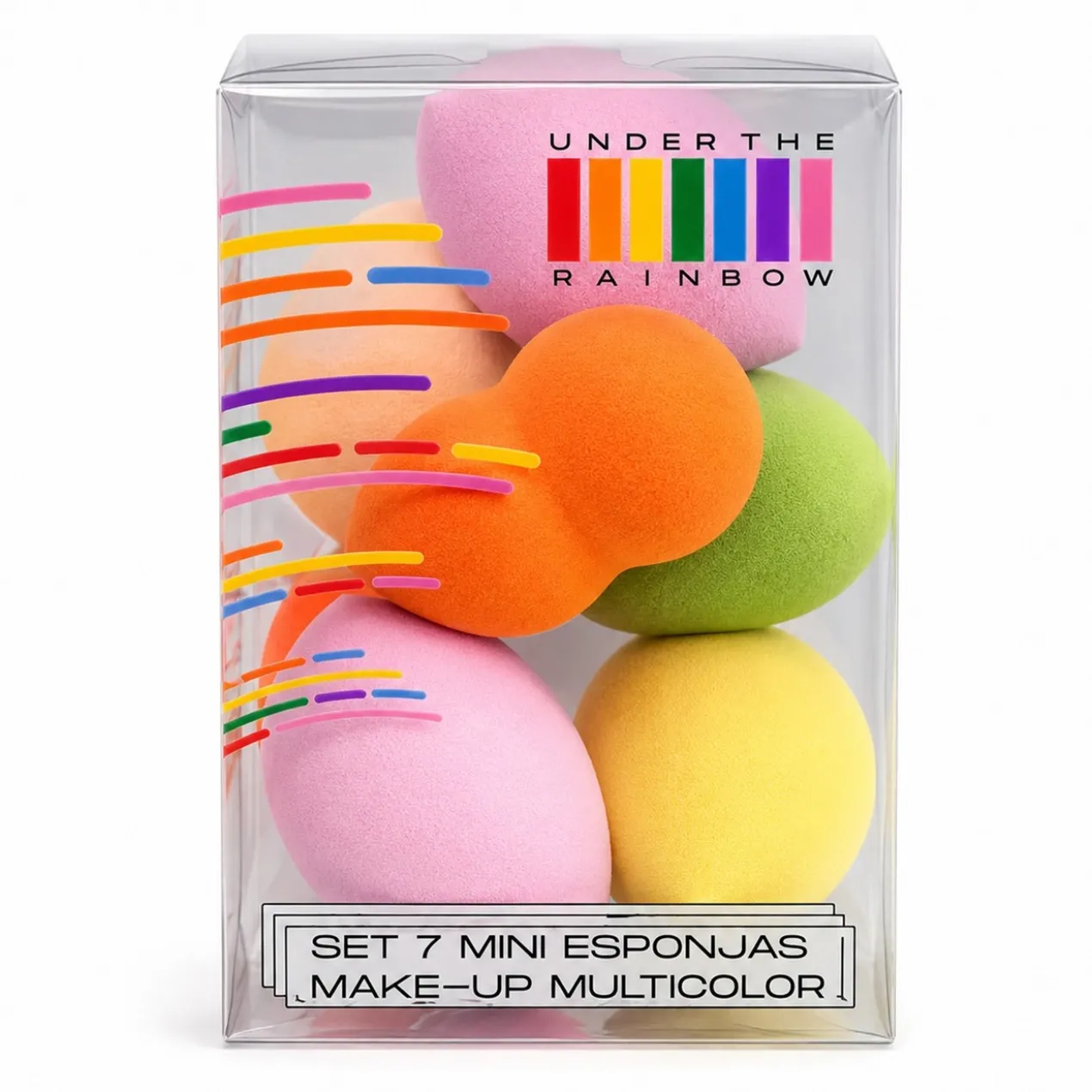 Set de 7 Mini Éponges de Maquillage Multicolores