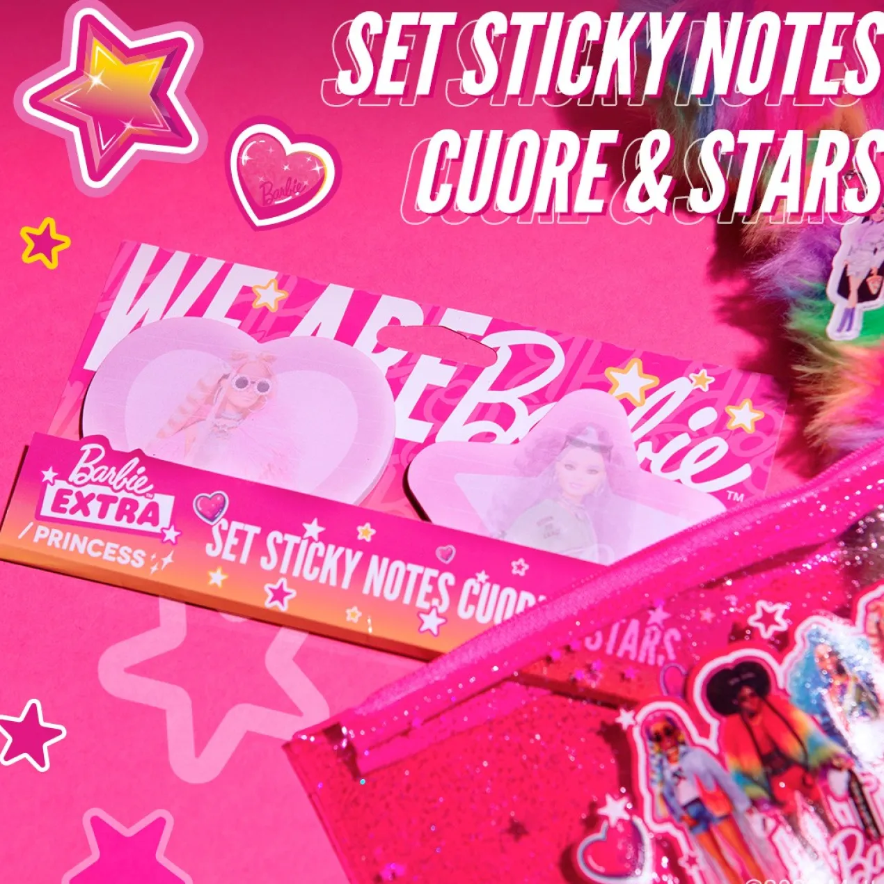 Set de Notes Adhesives Barbie Cuore & Stars