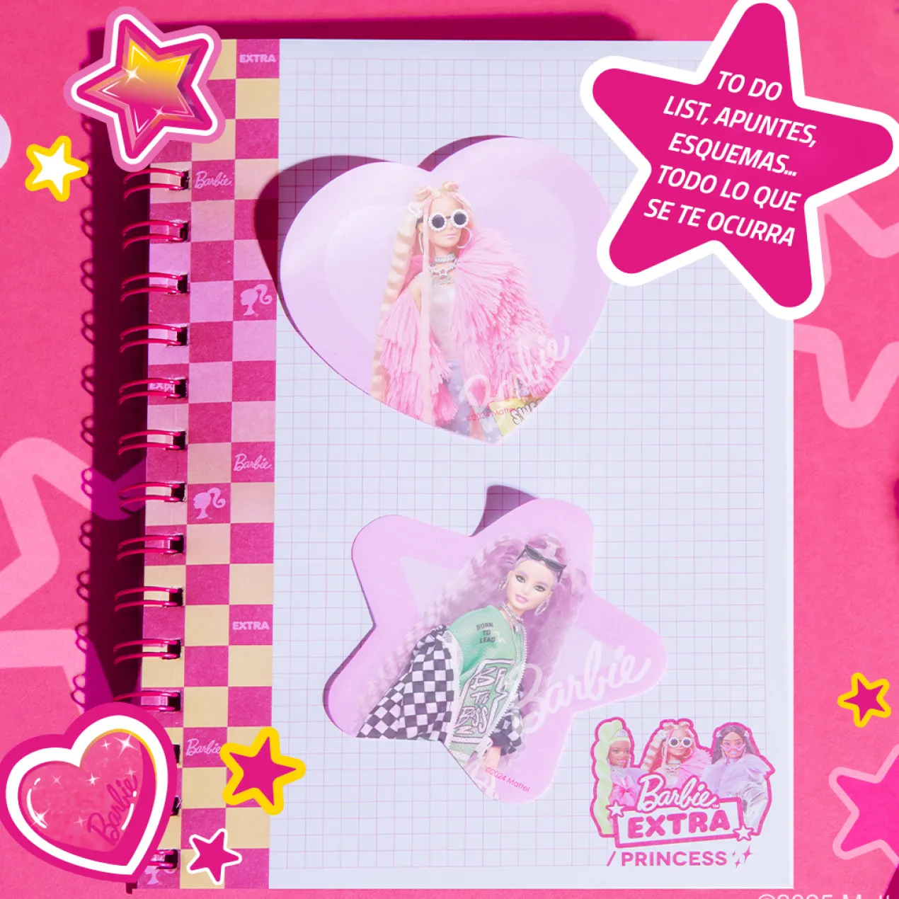 Set de Notes Adhesives Barbie Cuore & Stars