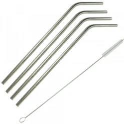 Set de Pailles Réutilisables en Acier Inoxydable