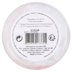 Set de 3 éponges de douche