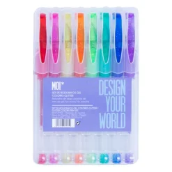 Set de 8 Stylos Gel avec Paillettes