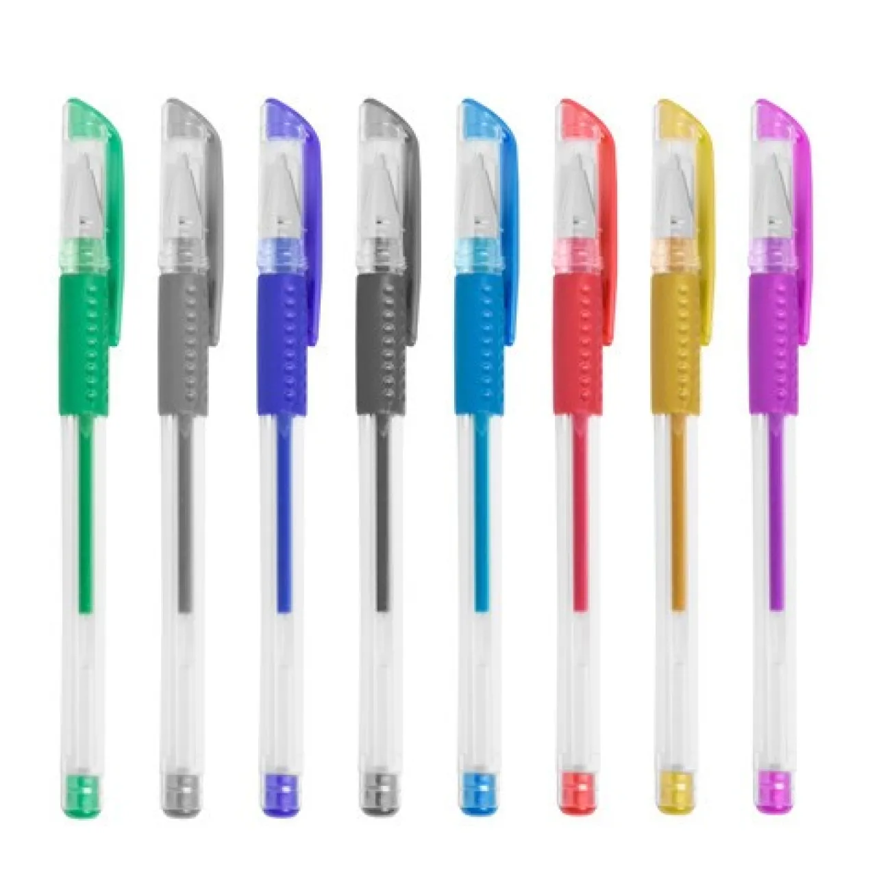 Set de 8 Stylos Gel Couleurs Métallisées