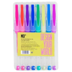 Set de 8 Stylos Gel Couleurs Néon