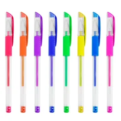Set de 8 Stylos Gel Couleurs Néon