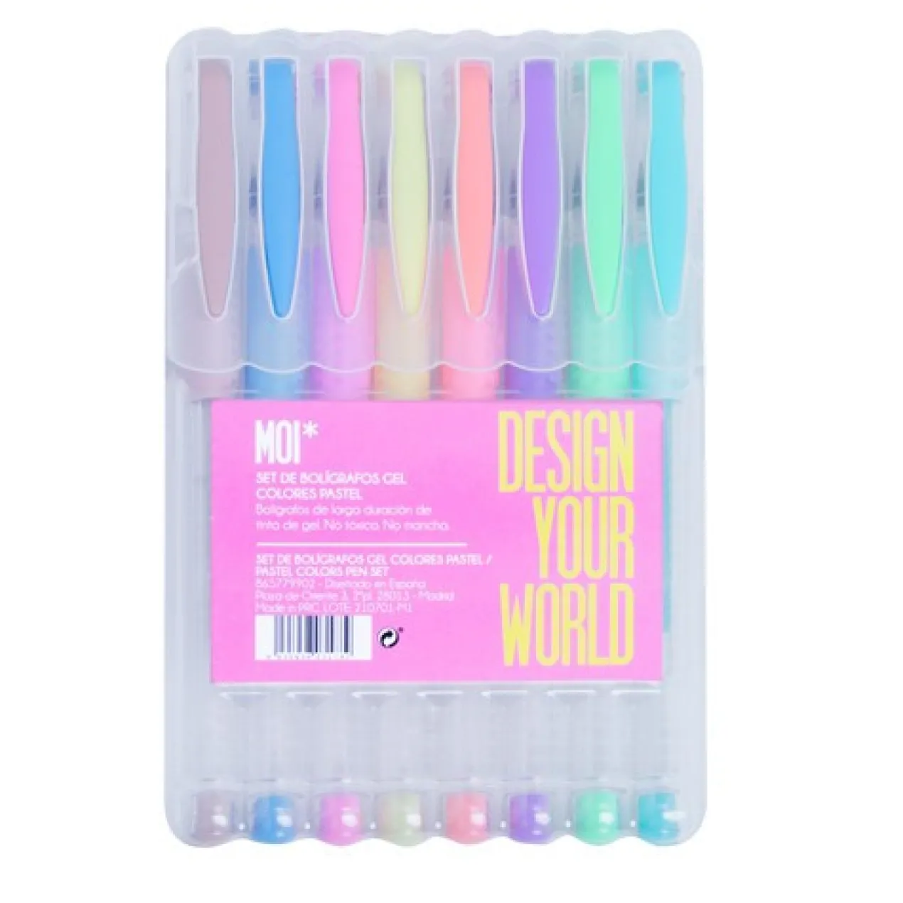 Set de 8 Stylos Gel Couleurs Pastel