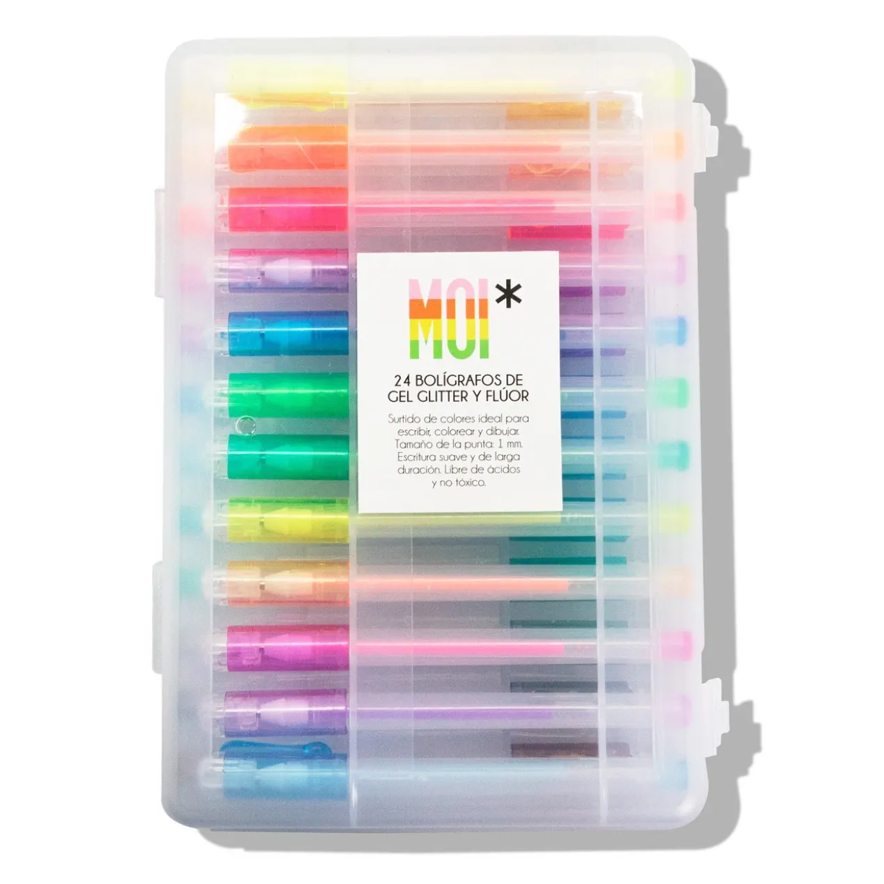 Set de stylos gel pailletés et fluo