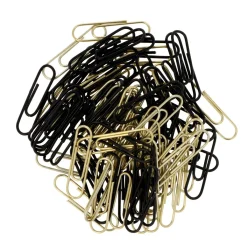 Set de 100 trombones noirs et dorés