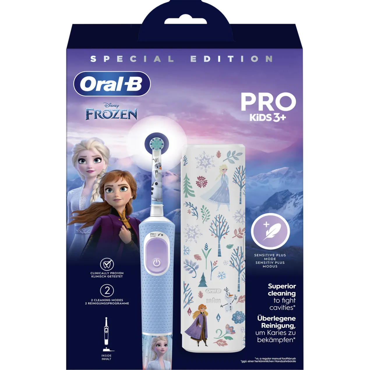 Set Frozen Brosse à Dents Électrique + Étui de voyage