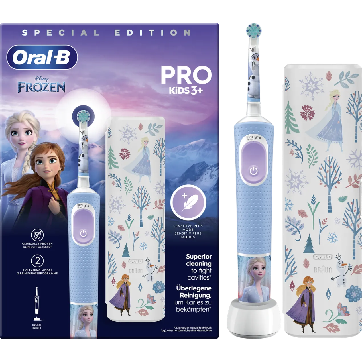 Set Frozen Brosse à Dents Électrique + Étui de voyage
