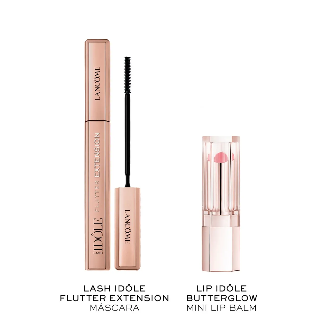 Set Idôle Lash Idôle Flutter Extension Mascara et Lip Idôle Butterglow