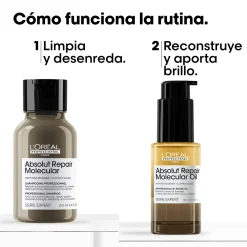 Set 2 Minis Absolut Repair Molecular Shampoing+Huile Biphasique