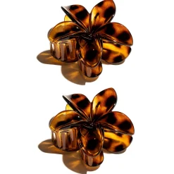 Set 2 Pinces Fleurs Effet Écaille