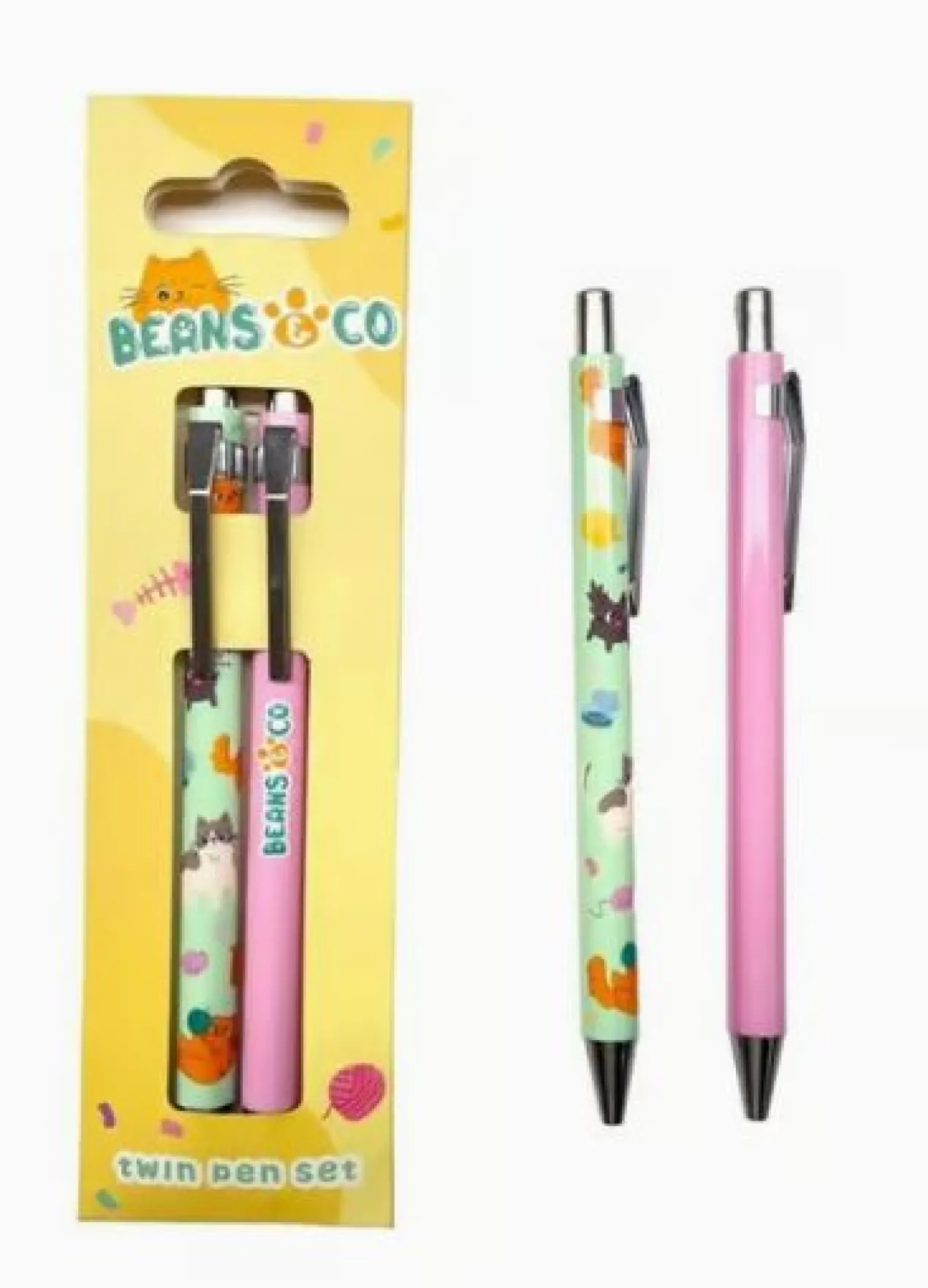 Set 2 Stylos Bean&Co Cats
