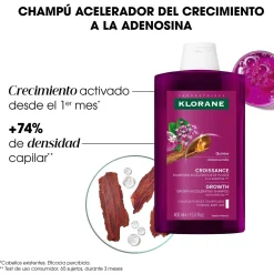 Shampoing Accélérateur de Croissance à l’Adénosine et à la Quinquina