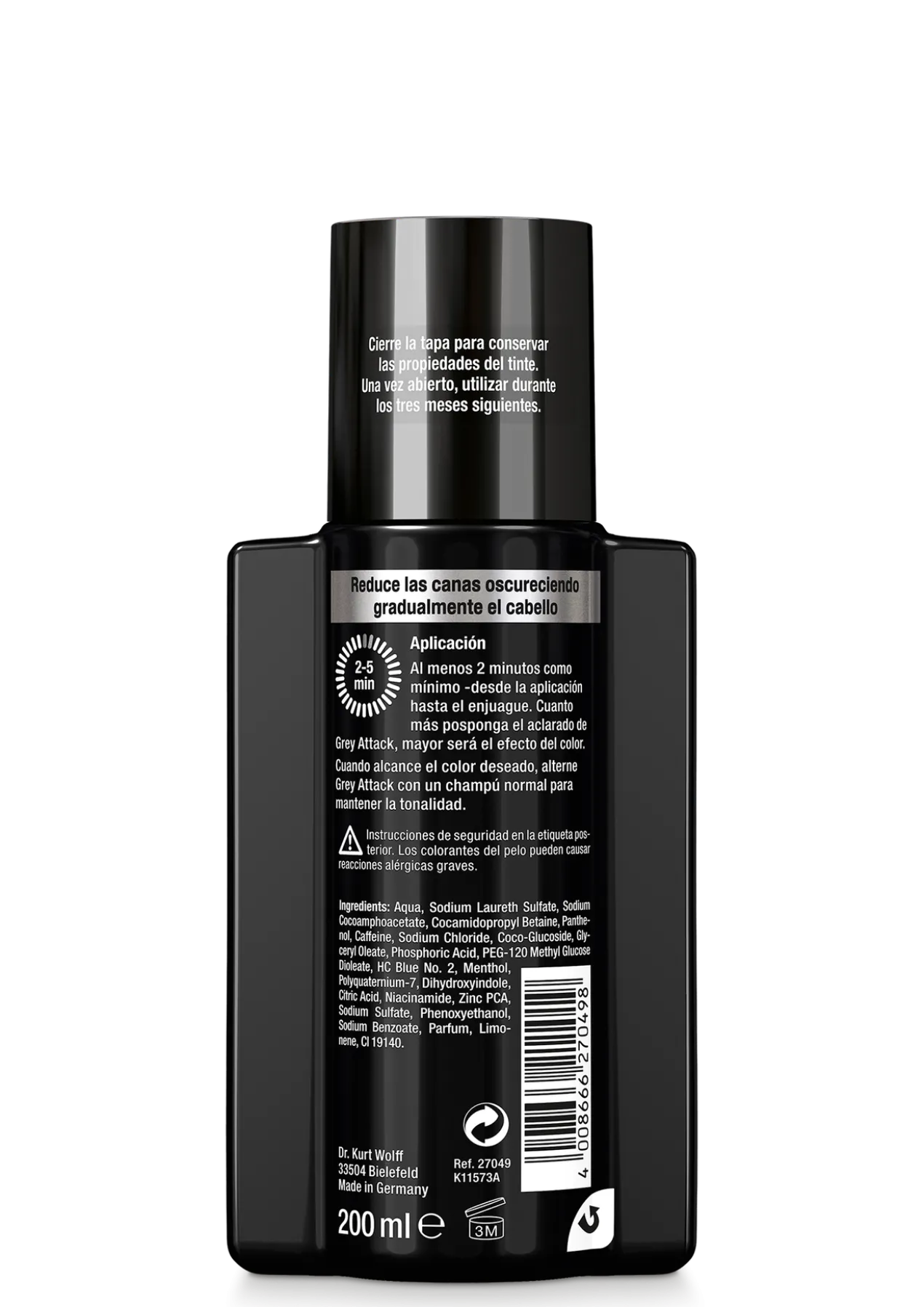 Shampoing Anti-Chute Grey Attack à la Caféine
