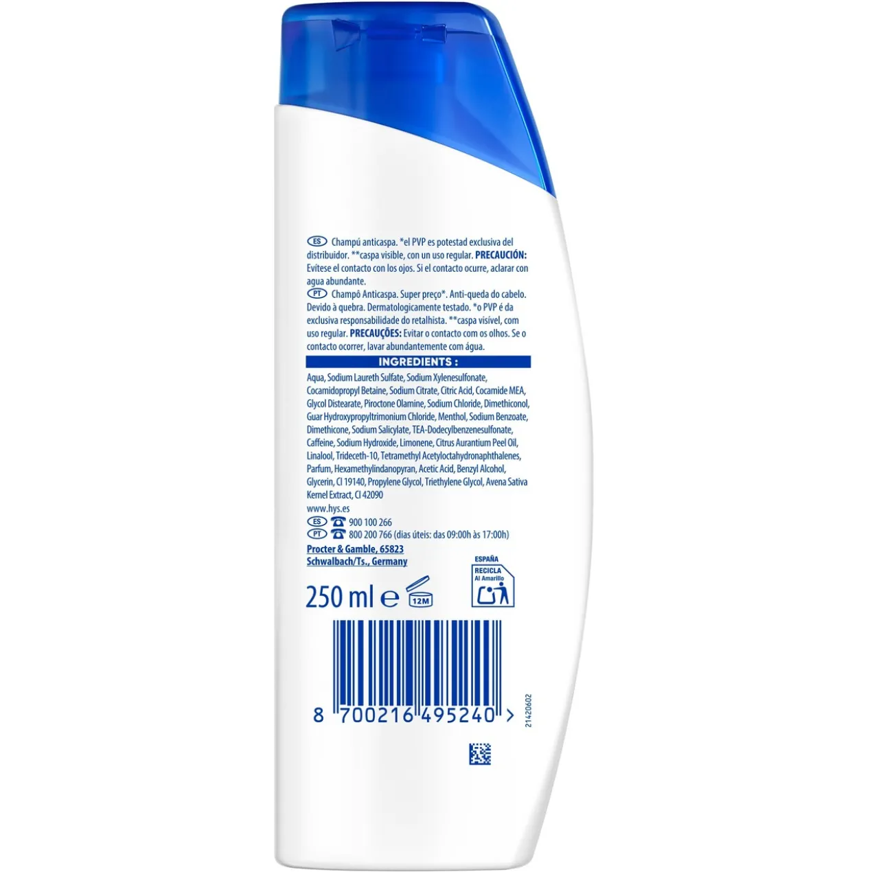 Shampoing Antipelliculaire et Antichute