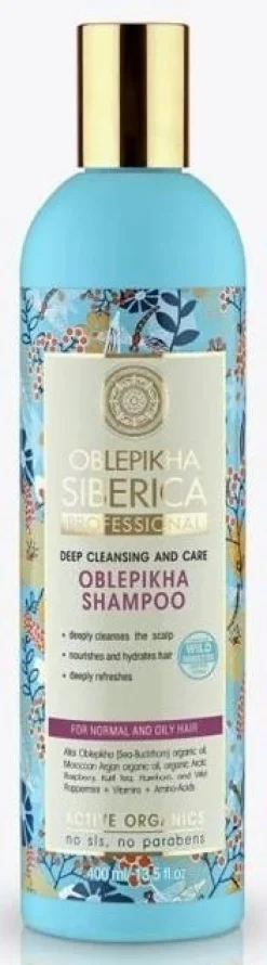 Shampoing Oblepikha pour cheveux normaux à gras