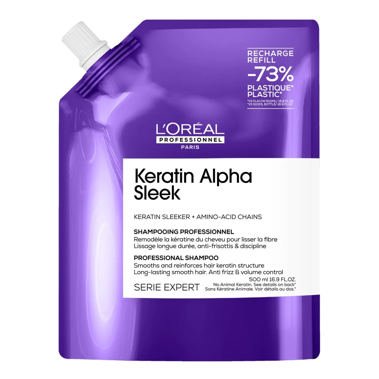 Shampoing Professionnel Sans Sulfates Keratin Alpha Sleek