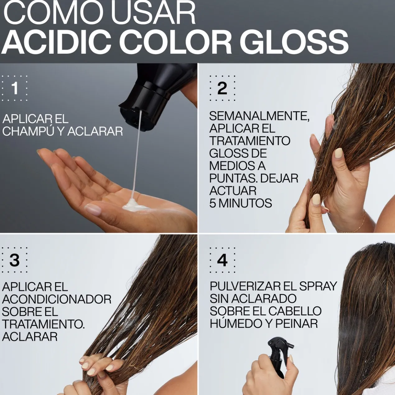 Shampoing sans sulfates Acidic Color Gloss pour cheveux colorés