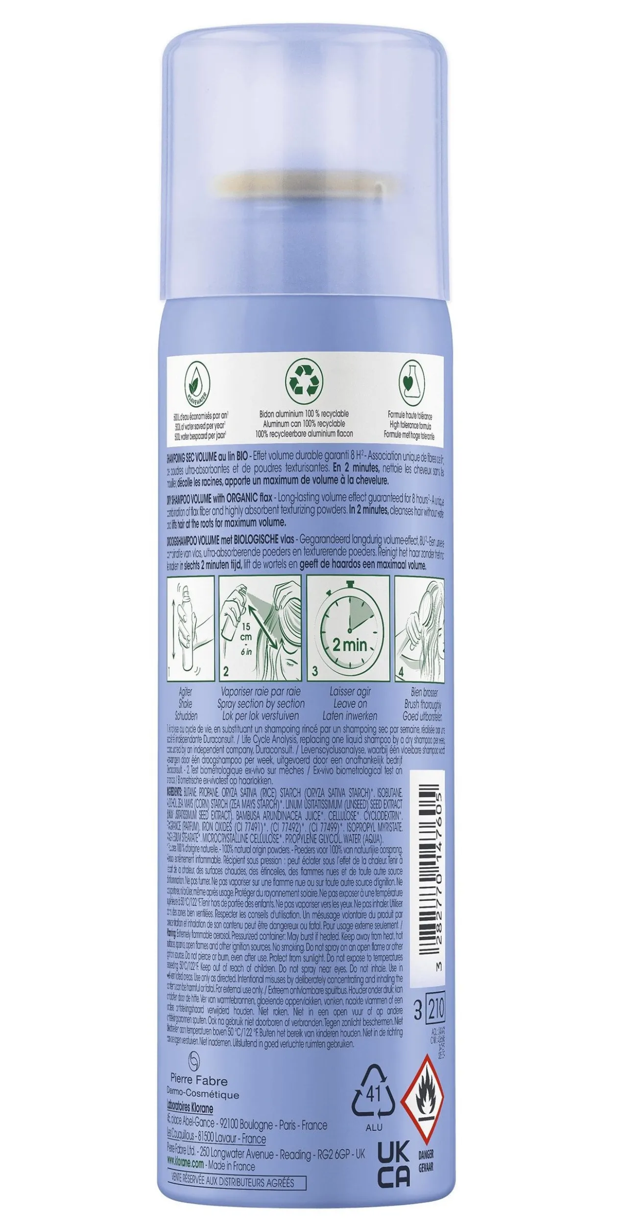Shampoing Sec à la Lin Bio