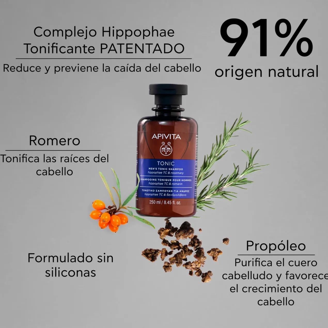 Shampoing tonifiant homme anti-chute