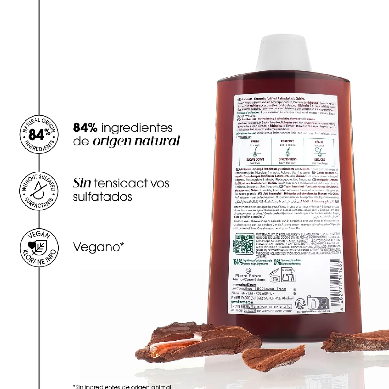 Shampooing à la Quinine Anti-Chute Cheveux Affaiblis