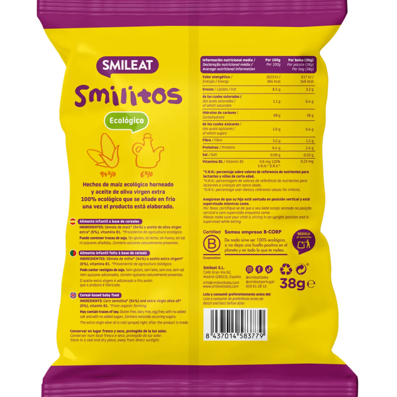 Smilitos de Maïs Écologique