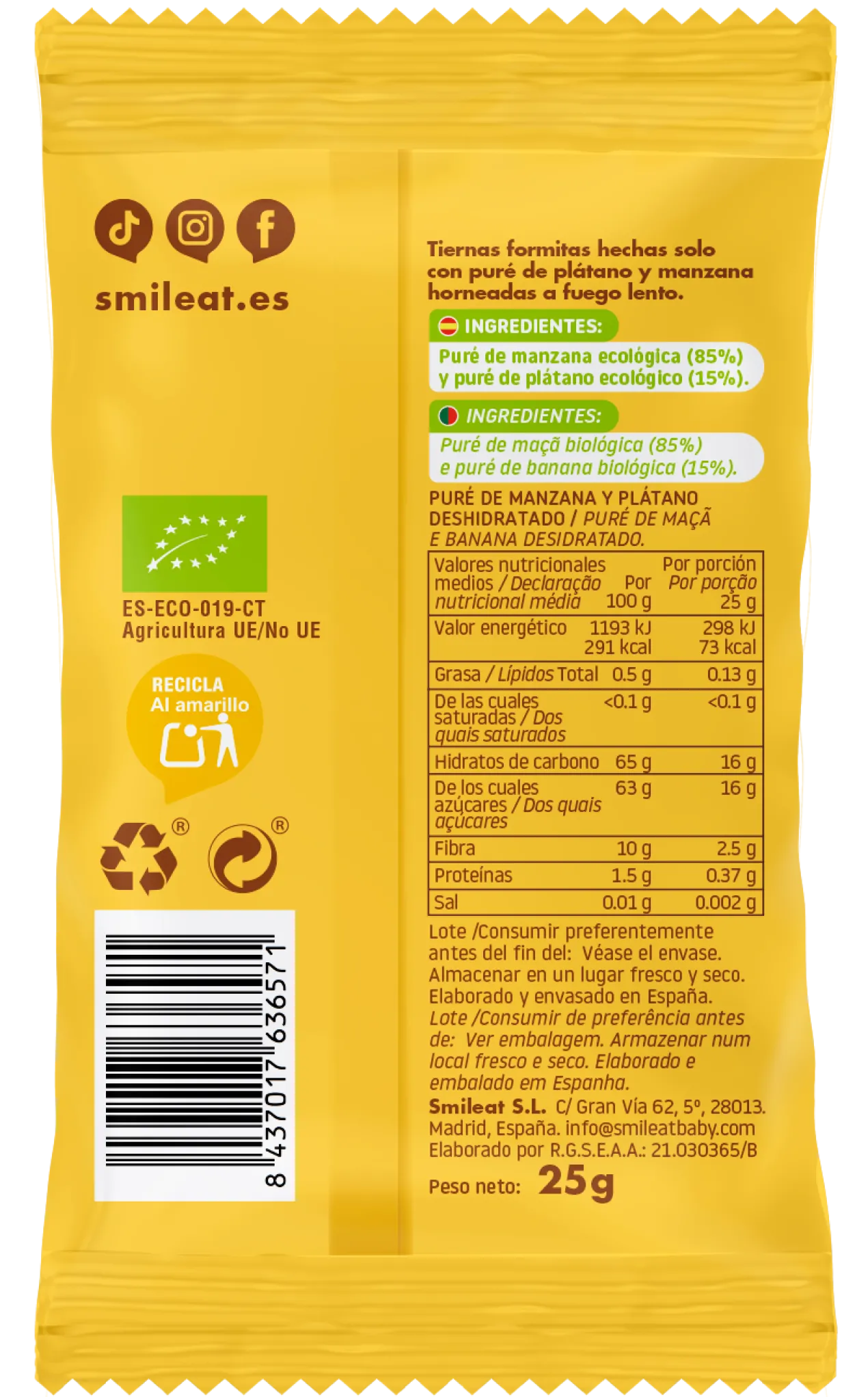 Snack biologique à la banane Triboo