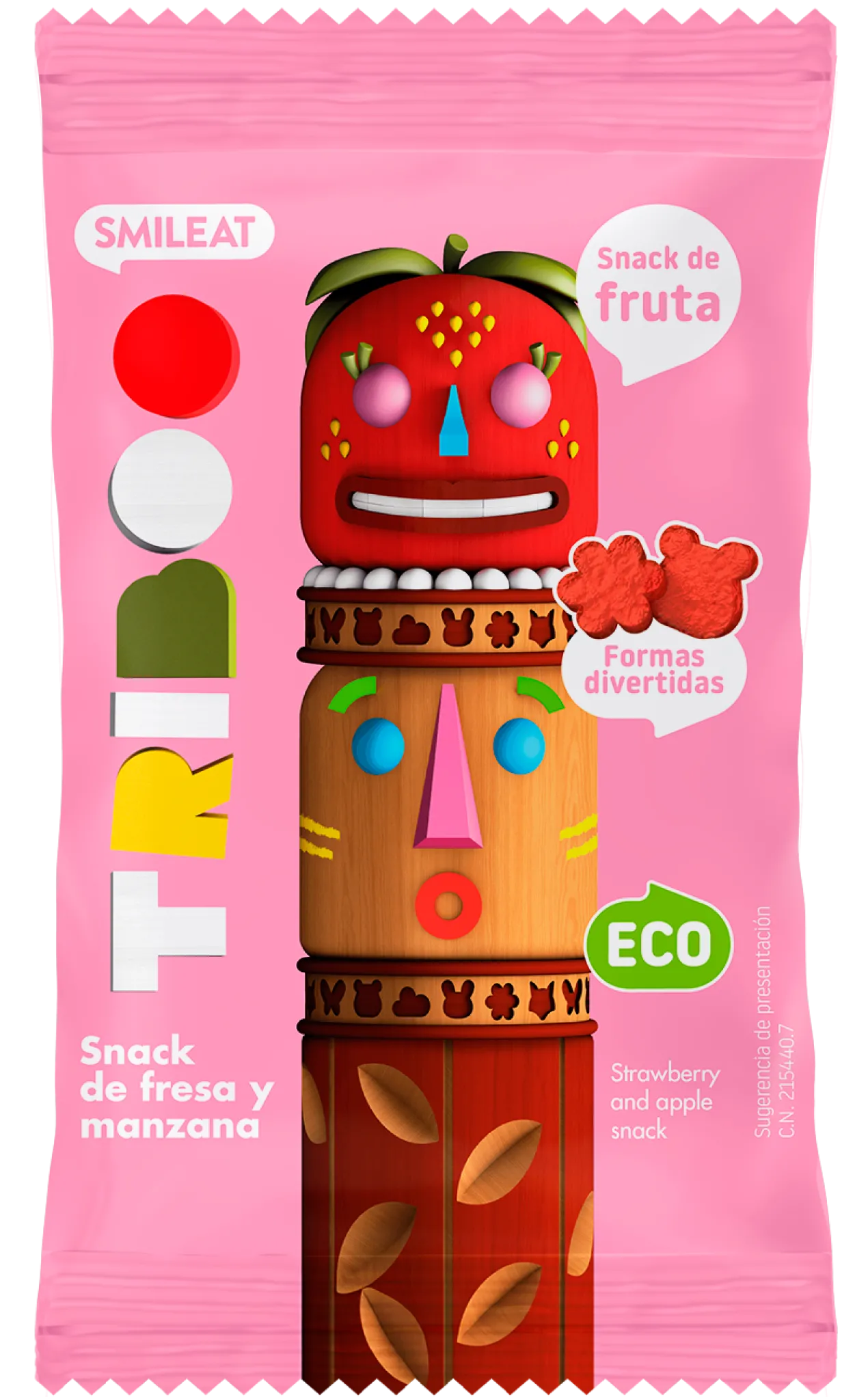 Snack de fraise et pomme biologique