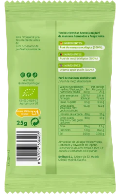 Snack de pomme biologique