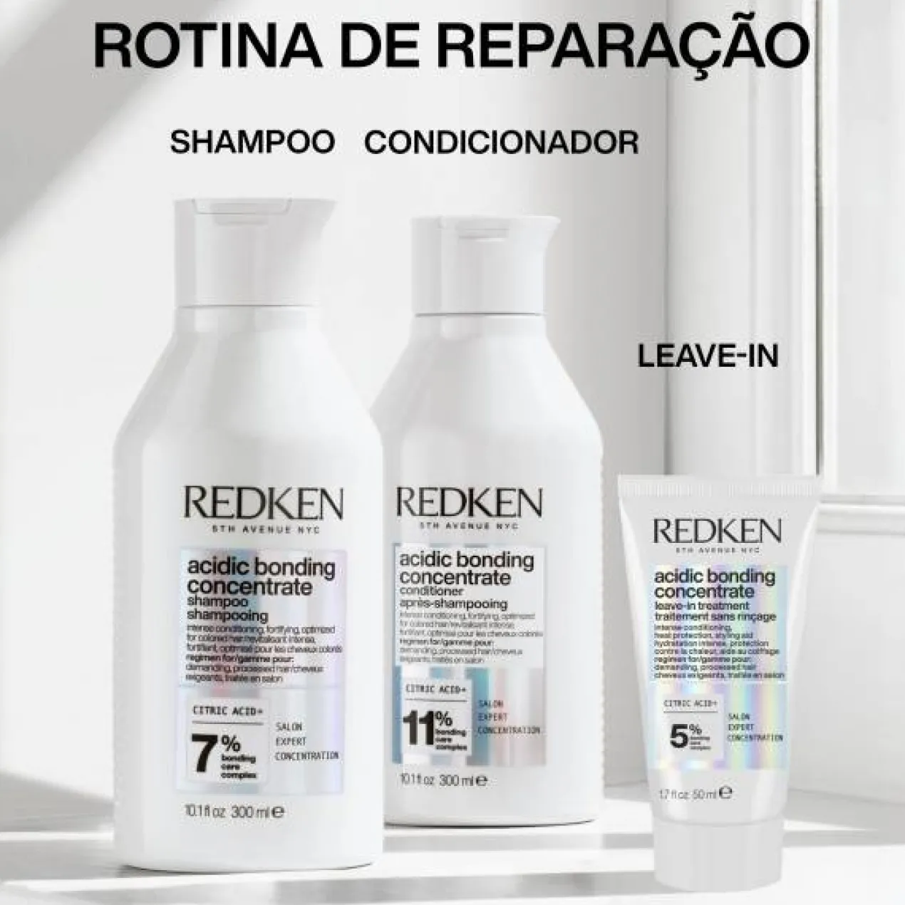 Soin sans rinçage Acidic Bonding Concentrate pour cheveux abîmés