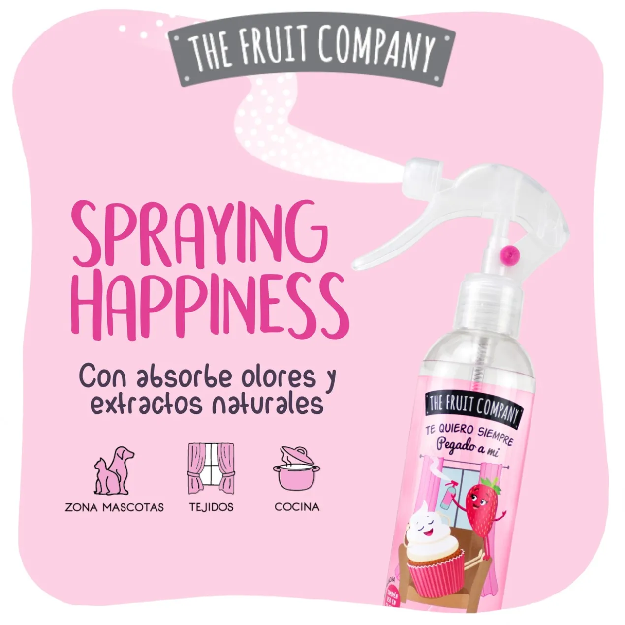 Spray Désodorisant Multiusages Fraise Chantilly