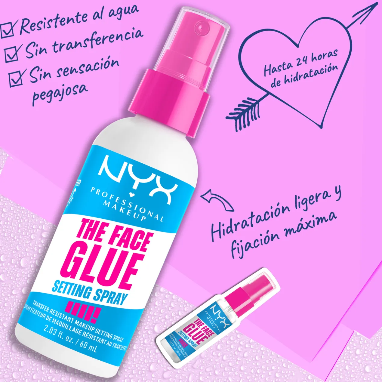 Spray Fixateur de Maquillage Longue Durée 24H Waterproof