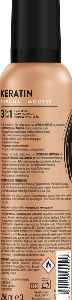 Spray fixateur mousse kératine 48 h