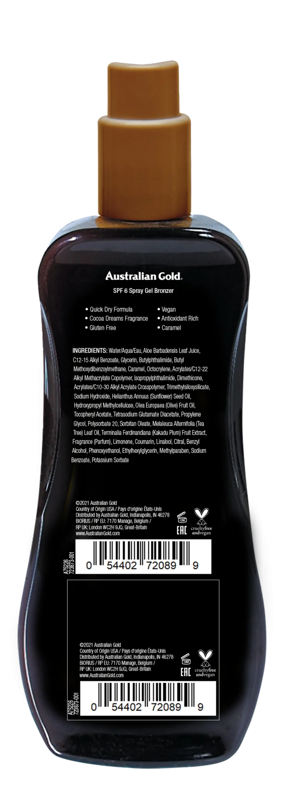 Spray Gel Bronzant SPF6