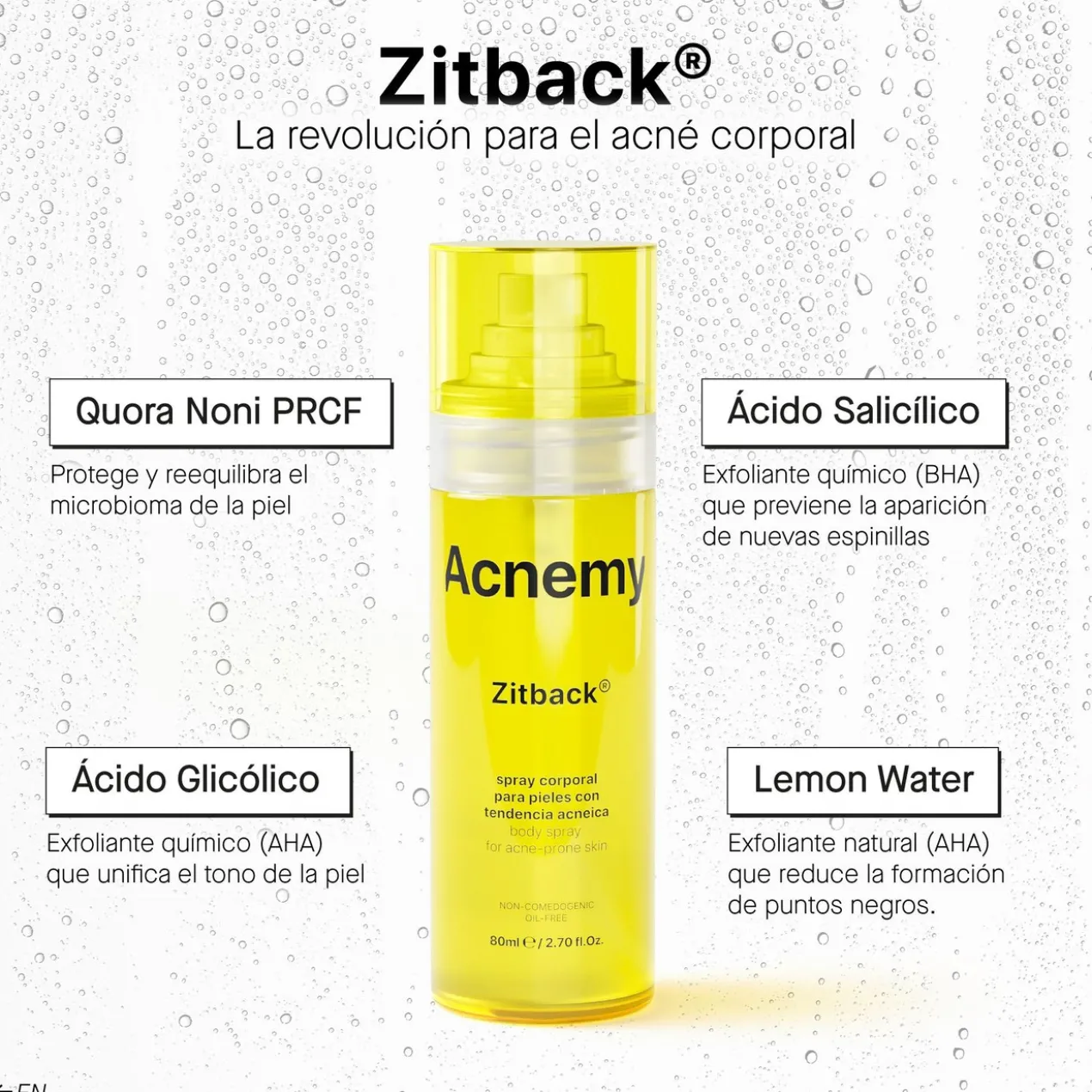 Spray pour le Corps pour Acné Zitback