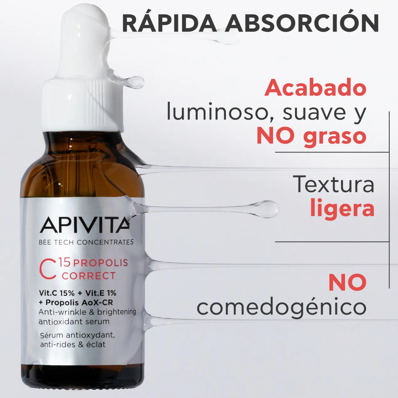 Sérum Correcteur C15 Propolis Antioxydant, Anti-rides et Éclat